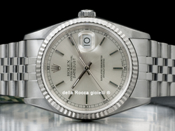 Rolex Datejust 36 Argento Jubilee 16234 Silver Lining